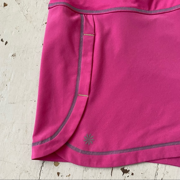 Athleta Pink Stability Running Shorts Size XL - Picture 5 of 13